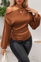Load image into Gallery viewer, Sassy Drawstring One Shoulder Blouse
