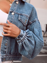 Load image into Gallery viewer, Collared Denim Top
