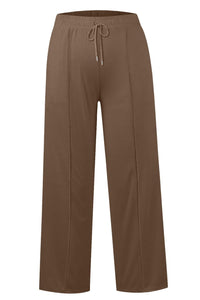 Elastic Waist Wide Leg Pants