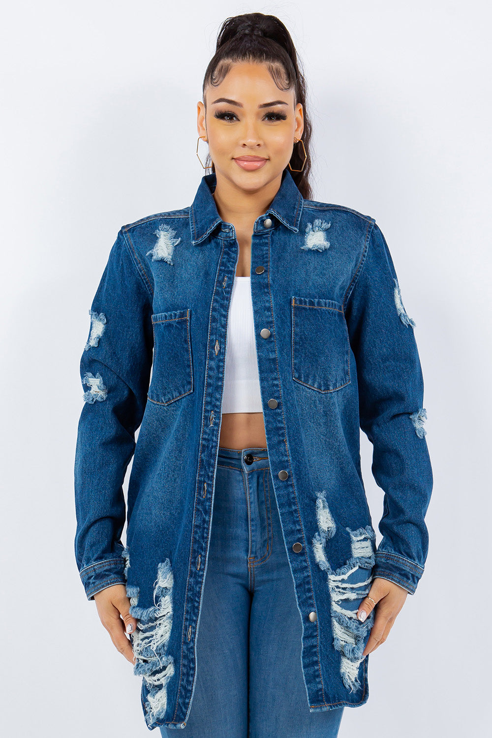 Distressed Denim Jacket