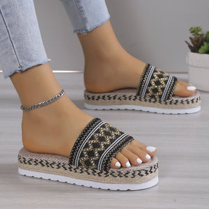 Weave Platform Sandals