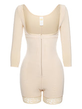 Load image into Gallery viewer, Full Size Zip Up Lace Long Sleeve Shapewear
