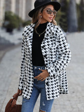 Load image into Gallery viewer, Black &amp; White Button Down Jacket
