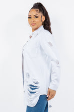 Load image into Gallery viewer, Distressed Denim Jacket
