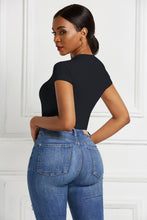 Load image into Gallery viewer, Sassy Scoop Neck Short Sleeve Bodysuit
