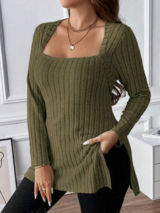 Sassy Square Long Sleeve Top