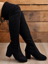Load image into Gallery viewer, Thigh High Block Heel Boots
