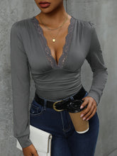 Load image into Gallery viewer, Laced Long Sleeve Bodysuit
