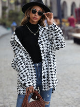Load image into Gallery viewer, Black &amp; White Button Down Jacket
