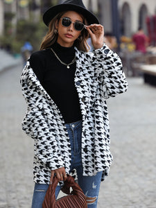 Black & White Button Down Jacket