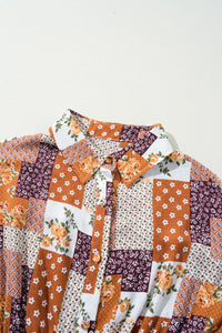 Printed Mini Shirt Dress