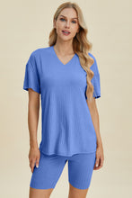 Load image into Gallery viewer, Sassy Full Size Ribbed Short Set
