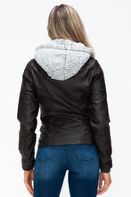 Load image into Gallery viewer, Faux Multi-Pocket Jacket with Hood
