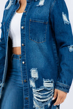 Load image into Gallery viewer, Distressed Denim Jacket
