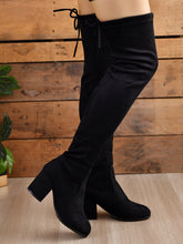 Load image into Gallery viewer, Thigh High Block Heel Boots

