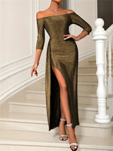 Load image into Gallery viewer, Off Shoulder Long Sleeve Dress
