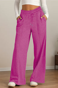 Elastic Waist Wide Leg Pants