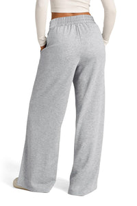 Elastic Waist Wide Leg Pants