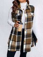 Load image into Gallery viewer, Sassy Pocketed Plaid Button Vest
