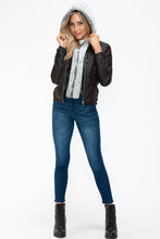 Load image into Gallery viewer, Faux Multi-Pocket Jacket with Hood
