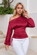 Load image into Gallery viewer, Sassy Drawstring One Shoulder Blouse
