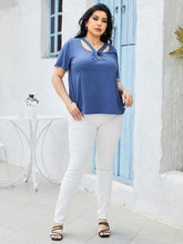 Load image into Gallery viewer, Cutout Short Sleeve Blouse
