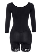 Load image into Gallery viewer, Full Size Zip Up Lace Long Sleeve Shapewear
