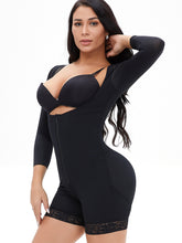 Load image into Gallery viewer, Full Size Zip Up Lace Long Sleeve Shapewear
