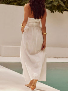 Sassy Halter Maxi Dress with Pockets