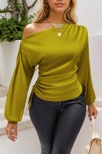 Load image into Gallery viewer, Sassy Drawstring One Shoulder Blouse

