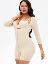 Load image into Gallery viewer, Full Size Zip Up Lace Long Sleeve Shapewear
