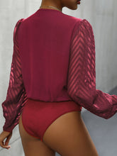 Load image into Gallery viewer, Sheer Long Sleeve Bodysuit
