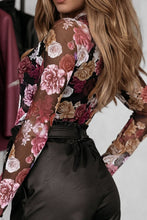 Load image into Gallery viewer, Sassy Floral Mesh Top
