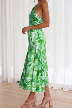Load image into Gallery viewer, Sassy Green Printed Single Shoulder Dress
