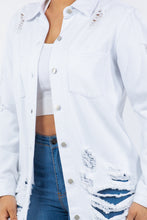 Load image into Gallery viewer, Distressed Denim Jacket
