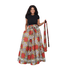 Load image into Gallery viewer, Clothing African Print Orange Skirt
