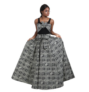 Clothing African Print Orange Skirt