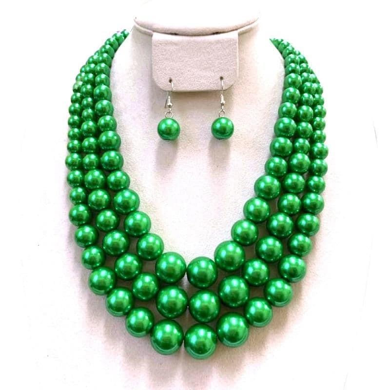 Green Beaded Necklace