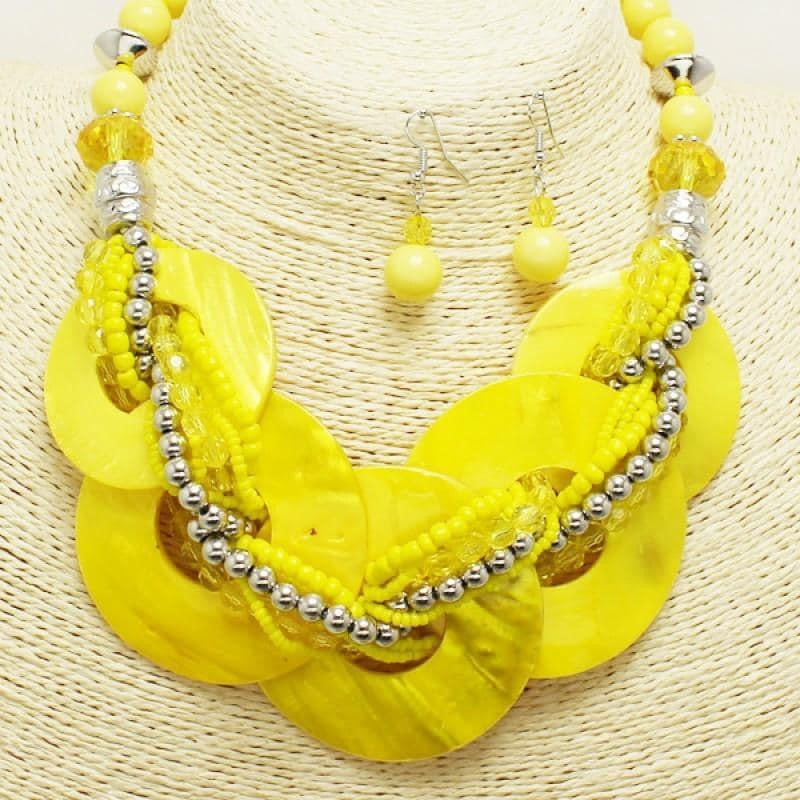 Yellow Shell Necklace