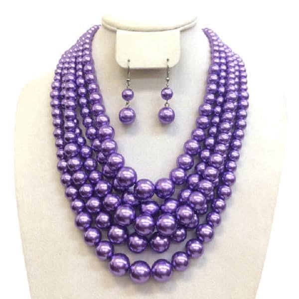 Lavender Pearl Necklace