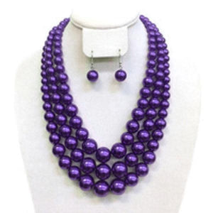The Royale Purple Pearl Necklace