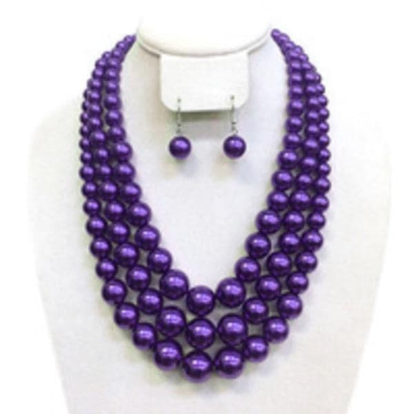 The Royale Purple Pearl Necklace