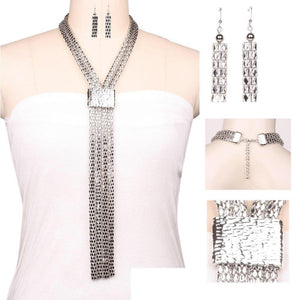Long Silver Necklace