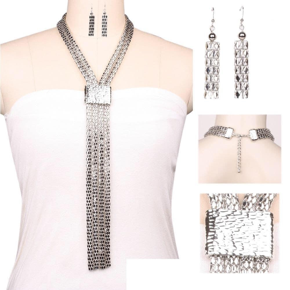 Long Silver Necklace