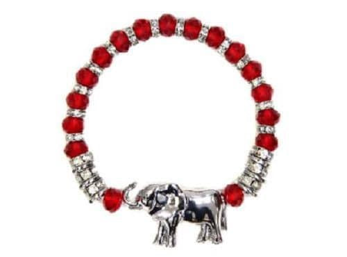 Red Crystal Beaded Elephant Sorority