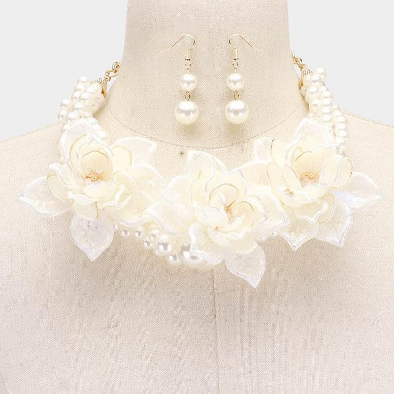 Braided Cream Pearl Necklace