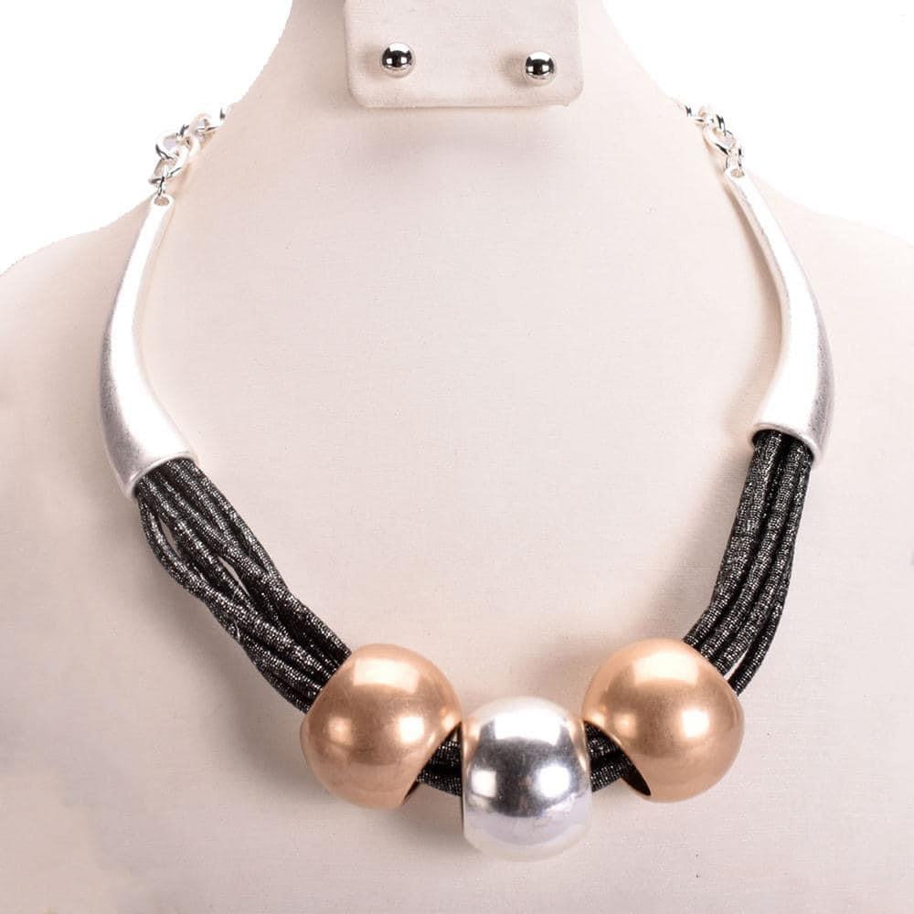 Antique Silver & Gold Necklace