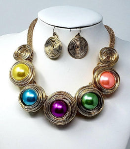Multi Colored Ball Necklace