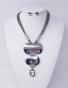 Silver Hammered Necklace