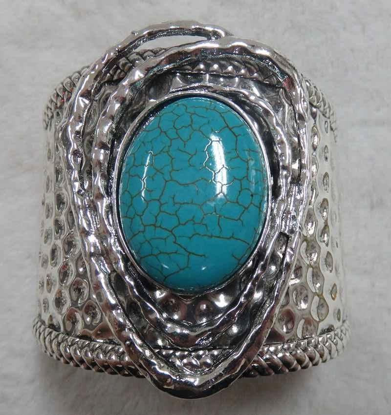 Blue Stone Cuff Bracelet
